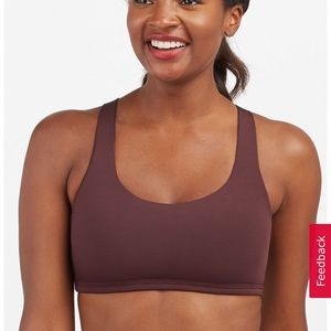 Spanx low impact sports bra in Wine color